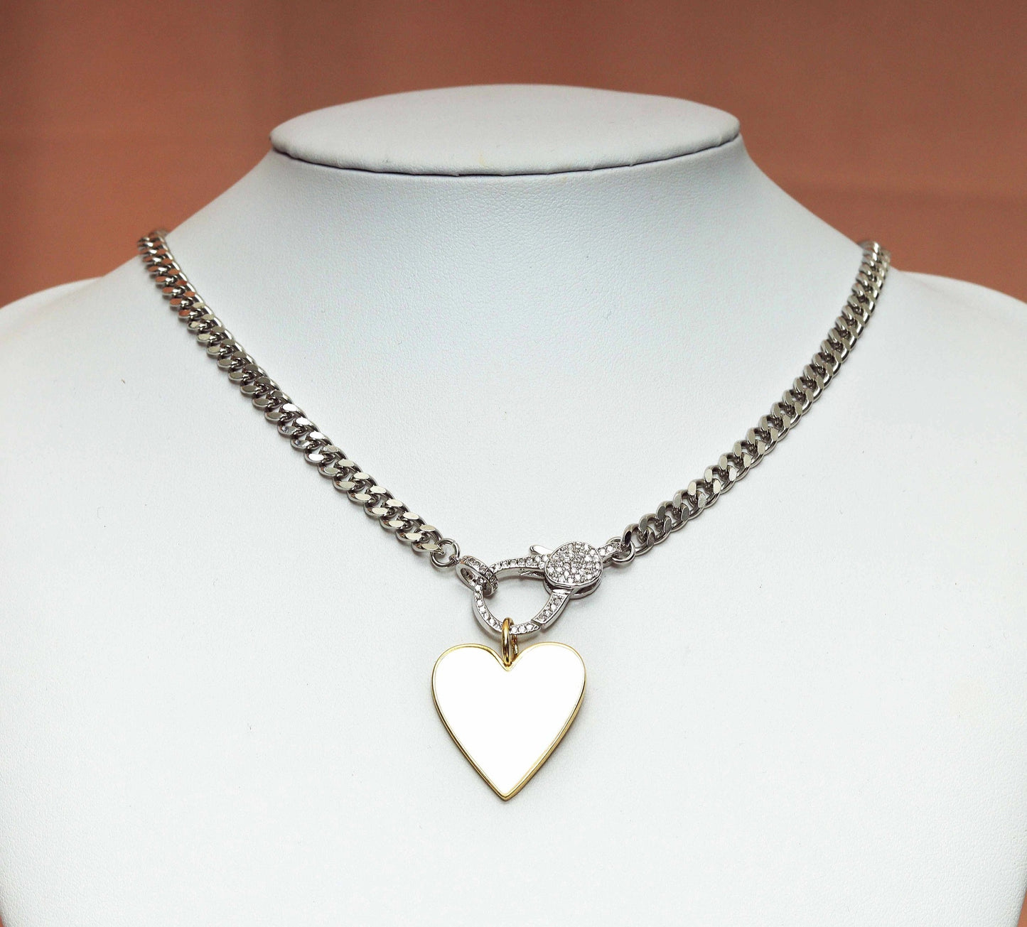 Heart Star Cuban Chain Necklace